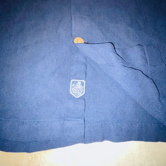Nat Nast Shirt Mens XL Blue Embroidered Button Up Silk Camp Luxury Originals - Picture 4 of 15